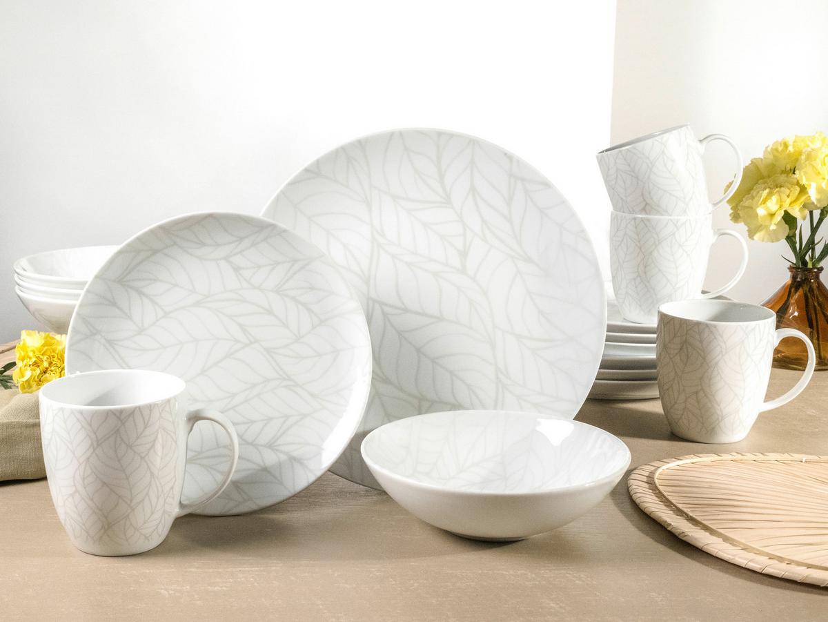 Kombiservice Porzellan 4 Personen Geschirr Set - Multicolor/Weiß, Basics, Keramik - Creatable