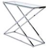 Konsolentisch Xtra Console Chromfarben B: 30 cm - Chromfarben/Klar, MODERN, Glas/Metall (100/30/74cm) - Livetastic