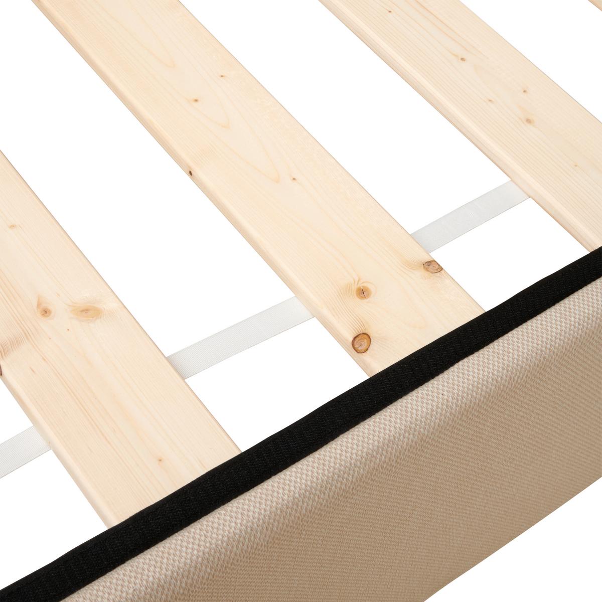Boxspringbett Mit Topper 180x200 Cm Anton Beige - Beige, KONVENTIONELL, Holz/Textil (180/200cm) - P & B