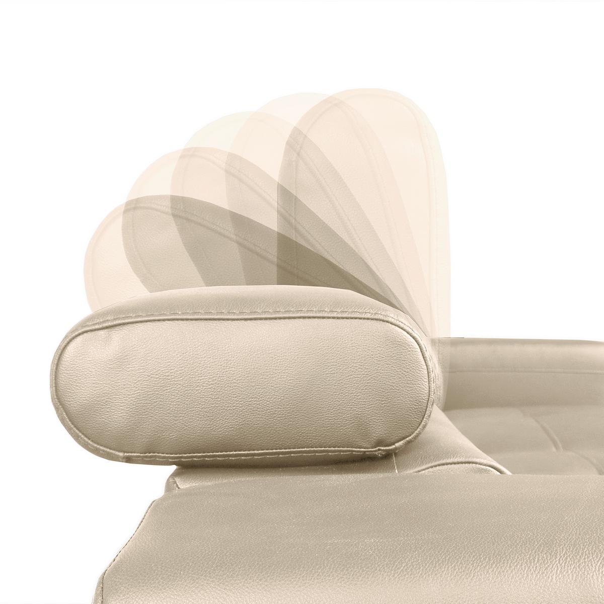 Ecksofa Torino Teilleder Grau 247x173 - Schwarz/Grau, Design, Leder/Textil (247/173cm) - Livetastic