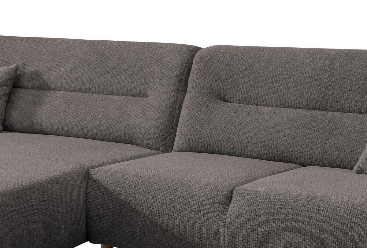 Ecksofa Drago Graubraun S: 166x290 cm - Wildeiche/Graubraun, MODERN, Textil (166/290cm) - MID.YOU
