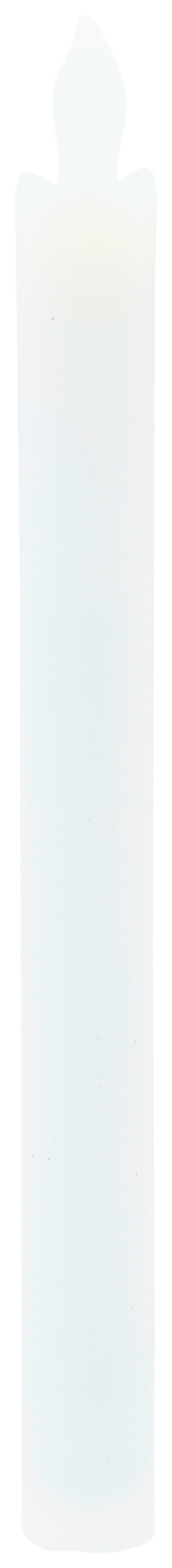 Led-kerze Weiß, 2er Pack Exkl. Batterien, L: Ca. 25cm - Weiß, KONVENTIONELL, Naturmaterialien/Kunststoff (25cm) - Luca Bessoni