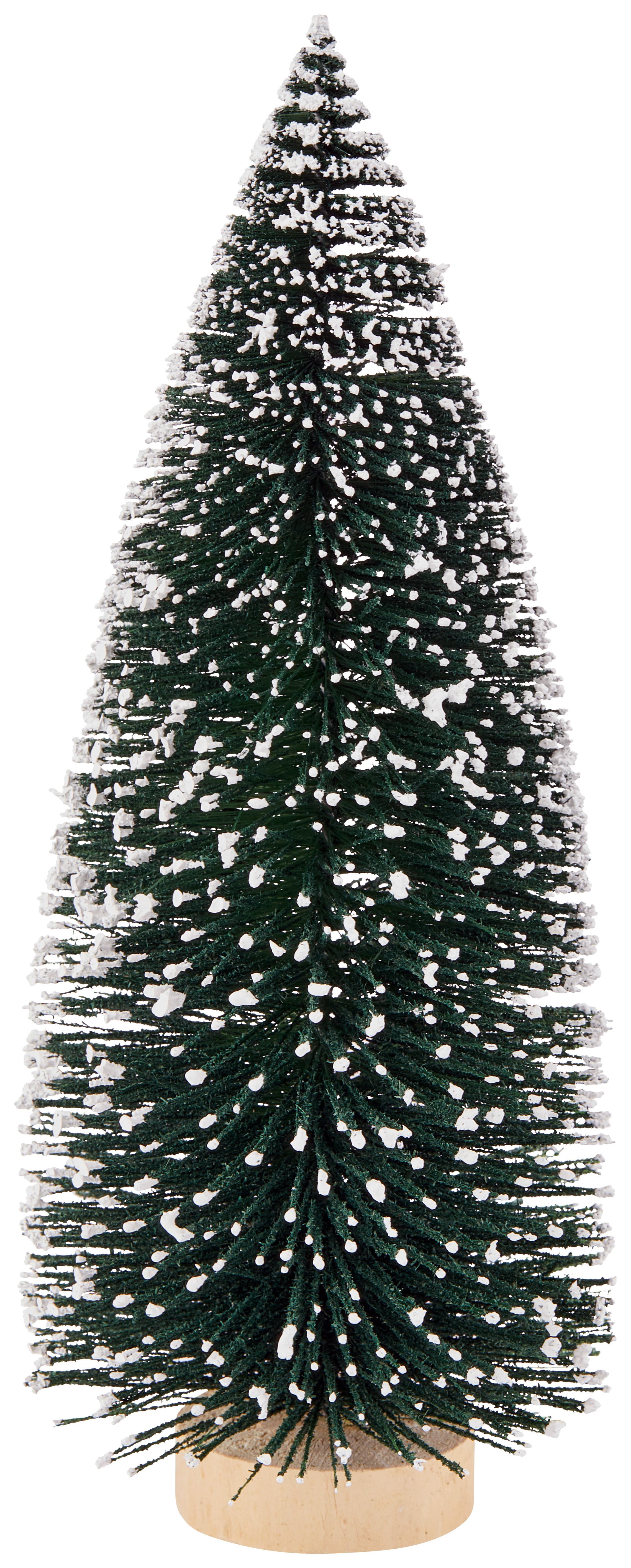 Dekoweihnachtsbaum Rayan - Naturfarben/Grün, KONVENTIONELL, Holz/Kunststoff (9,5/27cm) - Ondega