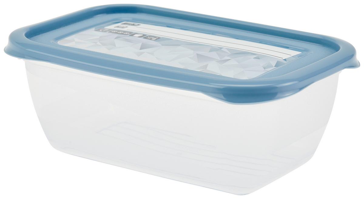 Gefrierdose 5er-Set Mia ca. 0,5 L - Blau/Weiß, KONVENTIONELL, Kunststoff (15,5/10,5/6cm)