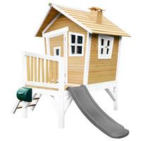 Spielhaus A030.045.81 - Braun/Weiß, KONVENTIONELL, Holz/Kunststoff (264/203/177cm) - Ambia Garden