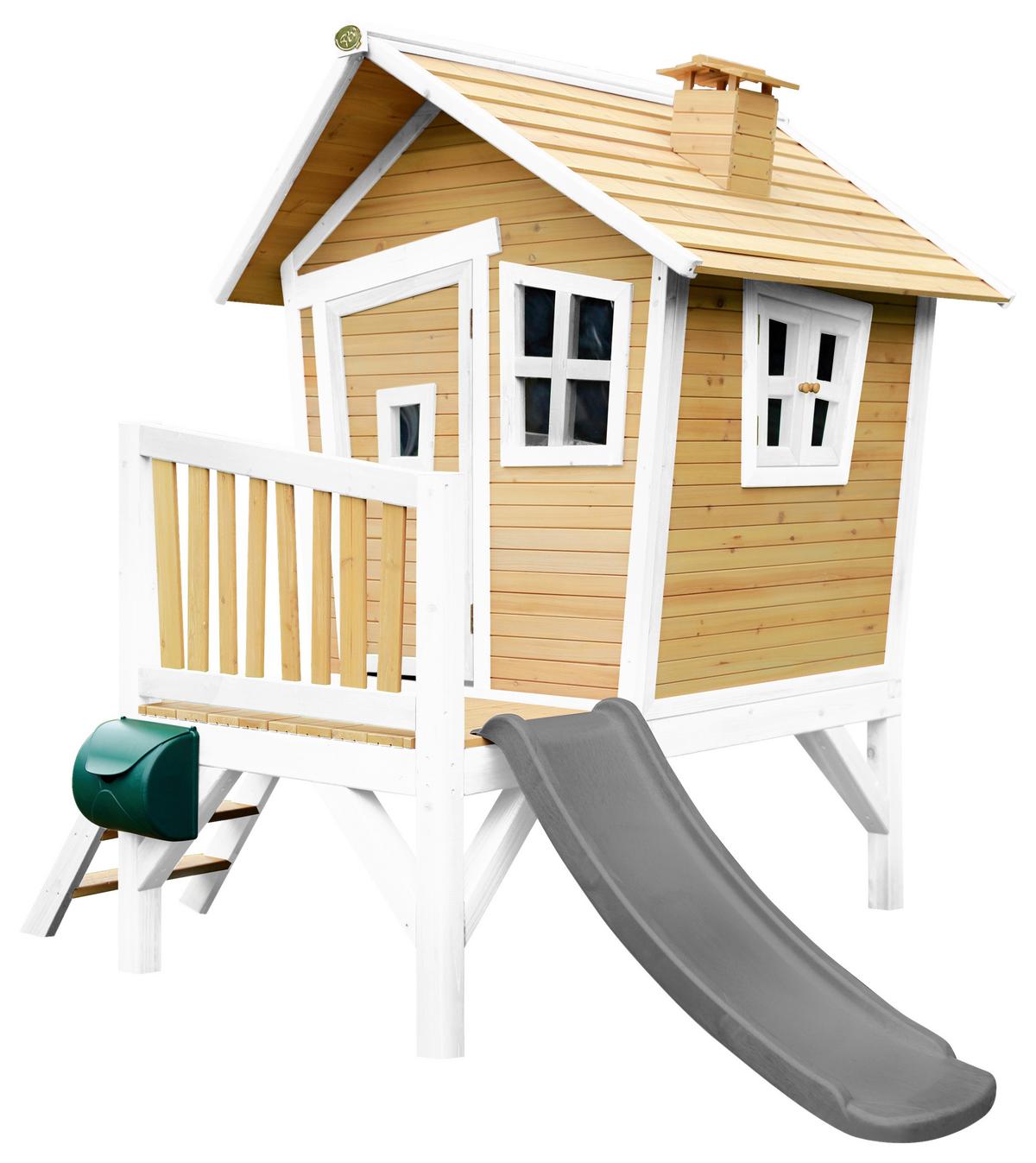 Spielhaus A030.045.81 - Braun/Weiß, KONVENTIONELL, Holz/Kunststoff (264/203/177cm) - Ambia Garden