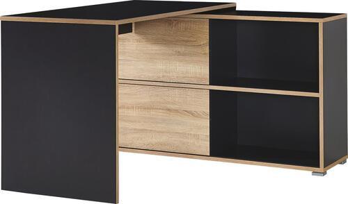 Eckschreibtisch mit Stauraum B 120 H 76 cm Slide, Anthrazit - Anthrazit/Sonoma Eiche, Design, Holzwerkstoff (120/120/76cm) - Germania