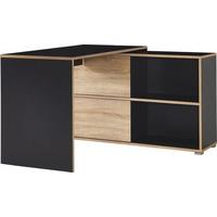 Eckschreibtisch mit Stauraum B 120 H 76 cm Slide, Anthrazit - Anthrazit/Sonoma Eiche, Design, Holzwerkstoff (120/120/76cm) - Germania