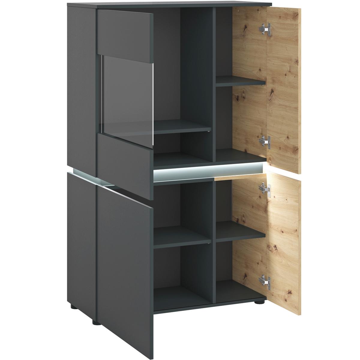 Stapelprogramm Luci Grau Eiche Artisan/Grau B: 360,8 cm - Trend (360,8/199/48cm) - MID.YOU