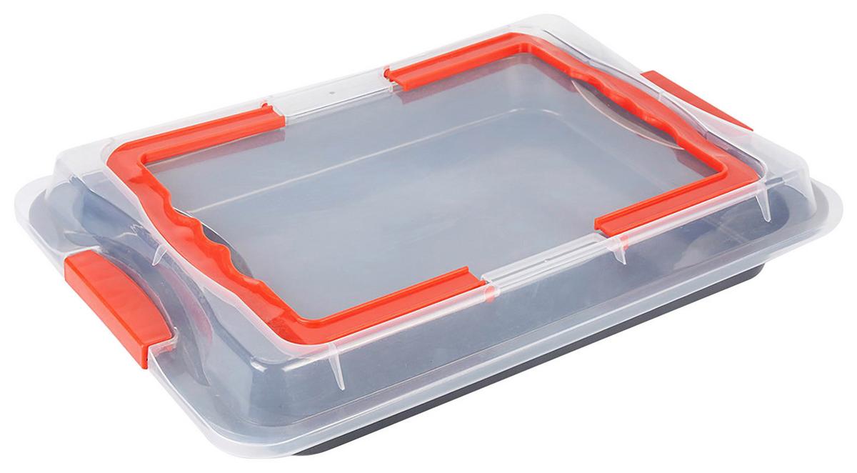 Přenosný box na moučniky , plech + víko - šedá/průhledné, Konvenční, kov/plast (29/4/42cm) - Mömax