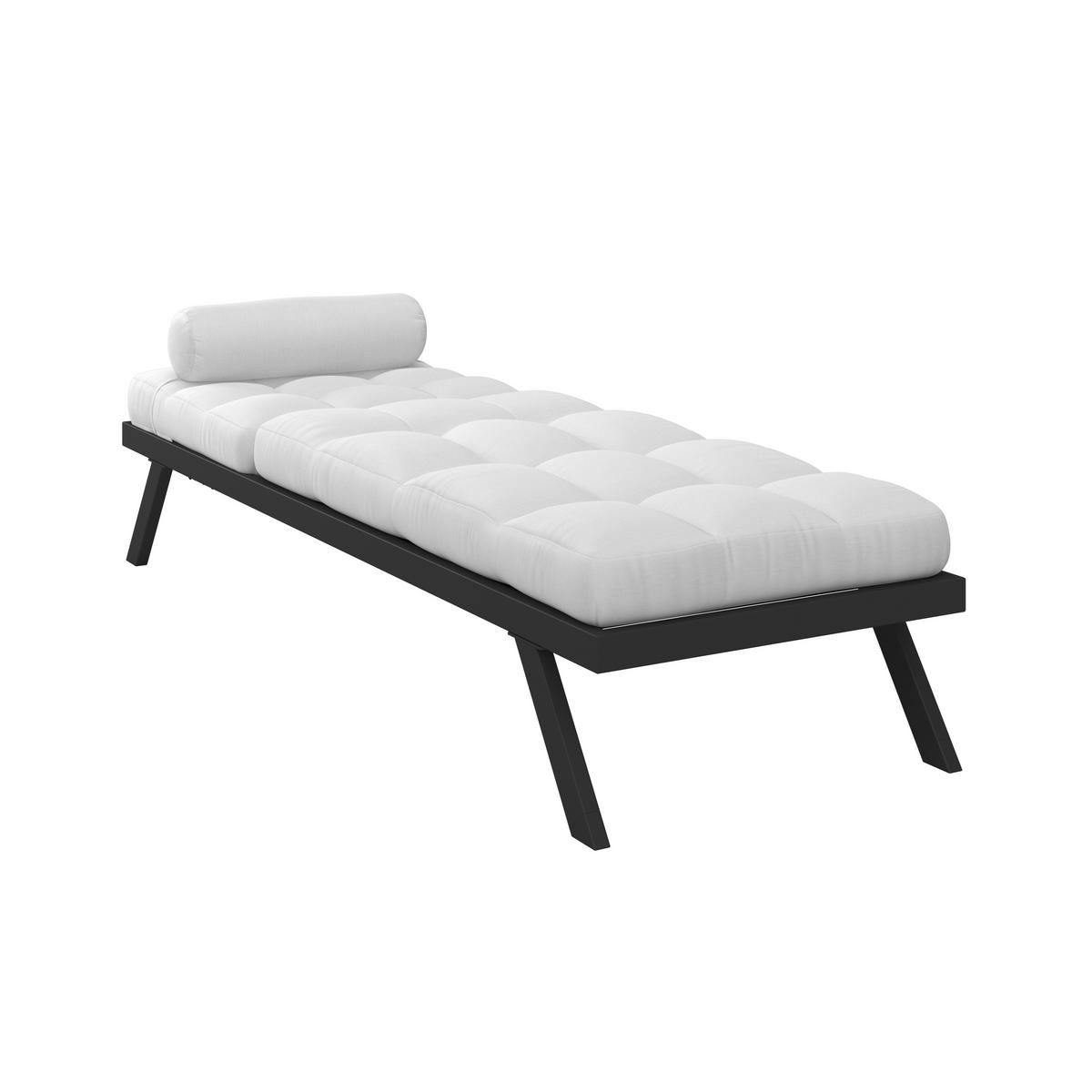 ZÁHRADNÉ LEŽADLO AVOLA - sivá/biela, Modern, kov/textil (199/31/68cm) - Bessagi Garden