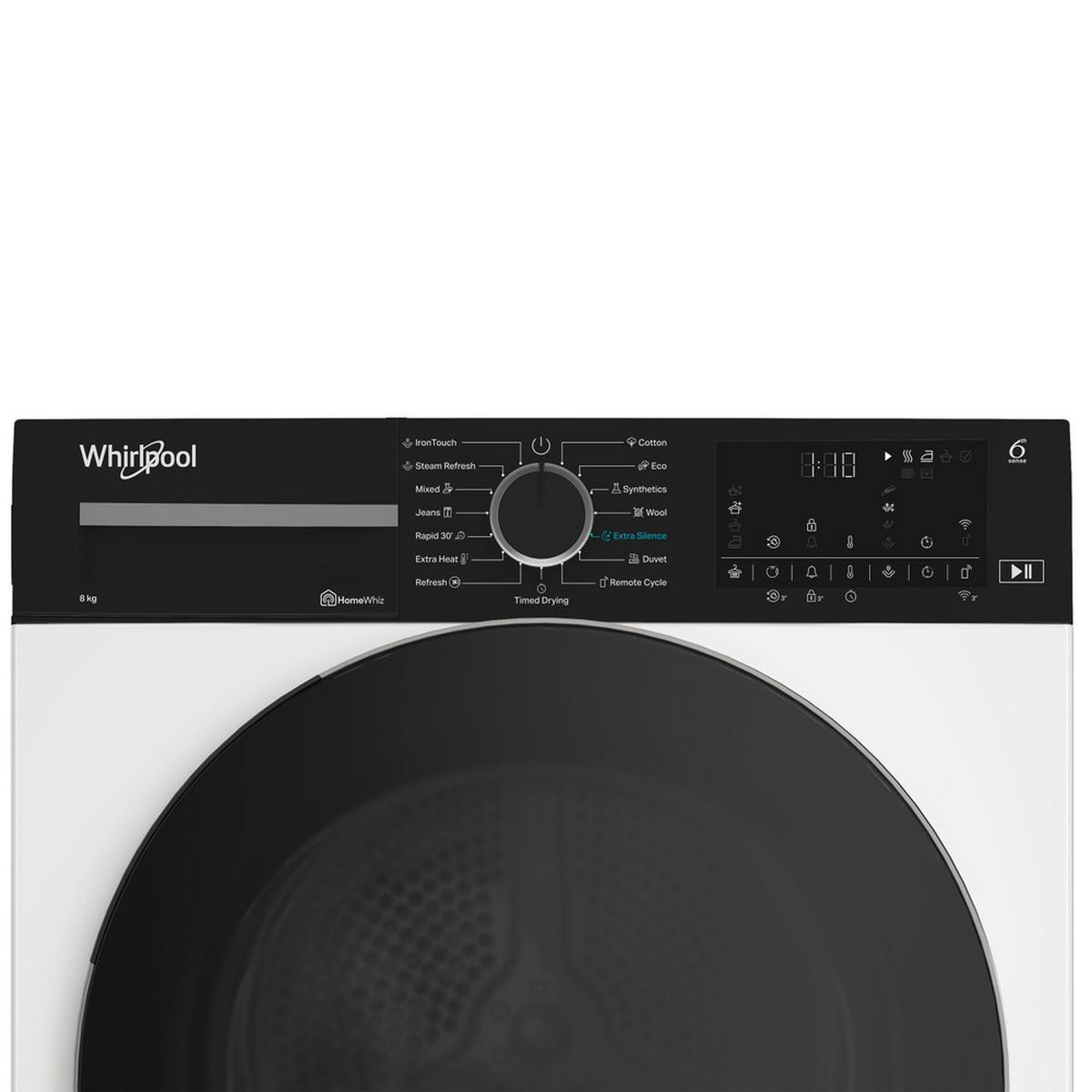 Szabadonálló Szárítógép Whirlpool Wp C8 Wbs Ee - fekete/fehér, Basics, műanyag/fém (59,8/84,6/60,7cm)
