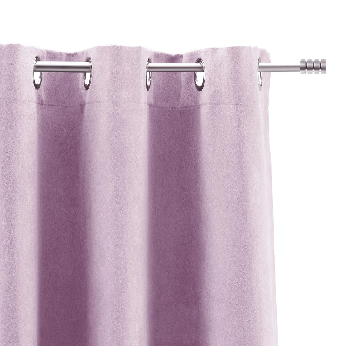 ZÁVĚS S OČKY Velours, 140/245cm, orgovánová - šeříková, Konvenční, textil (140/245cm) - Modern Living