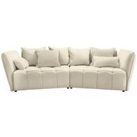 Boxspringová pohovka SOFI, krémová - černá/krémová, Moderní, textil (294/93/152cm) - Premium Living