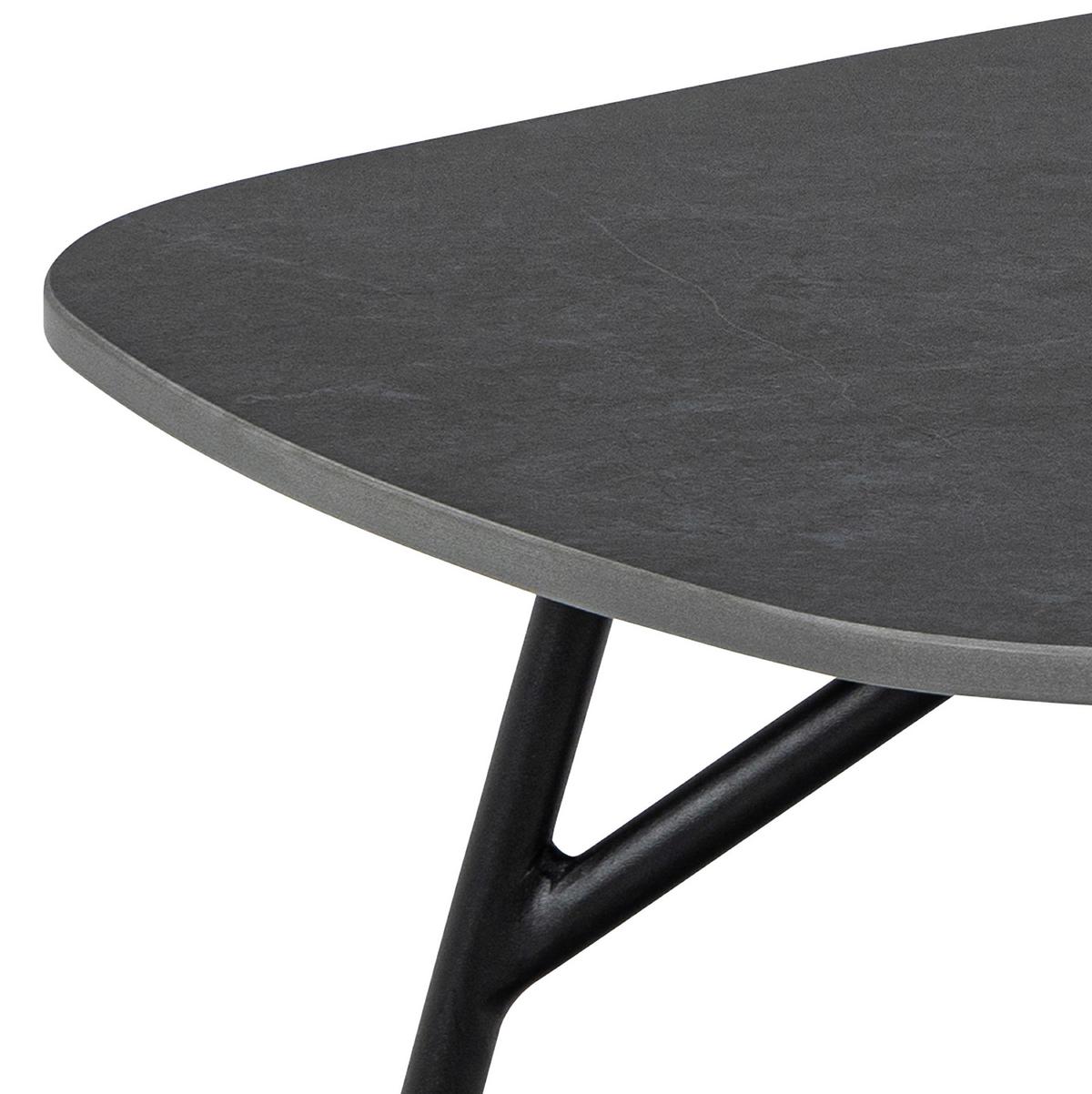 Konferenčný stolík CARACAS - čierna, Design, kov/keramika (120/60/41cm) - MID.YOU