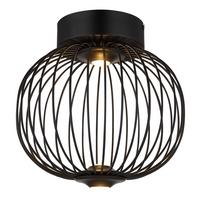 LED-Deckenleuchte 15652d - Schwarz, Basics, Kunststoff/Metall (30/30cm) - Globo