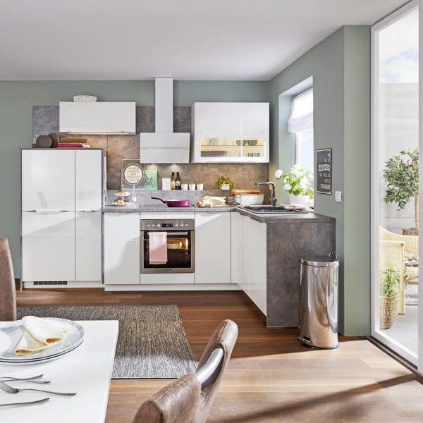 Sarokkonyha Florenz - Fehér, modern, Faalapú anyag (300/192cm) - Vertico