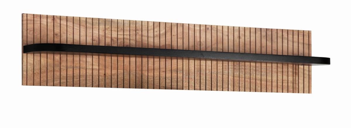 Wandboard Kunja Akazie Massiv, B: 118 cm - Akaziefarben, Trend, Holz (118/25/20cm)