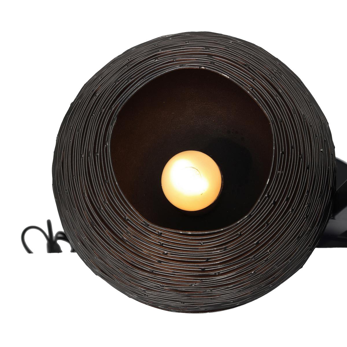 Stehleuchte Eclipse 125 Schwarz B: 31 Cm - Schwarz, Basics, Metall (31/39/92cm) - Kayoom