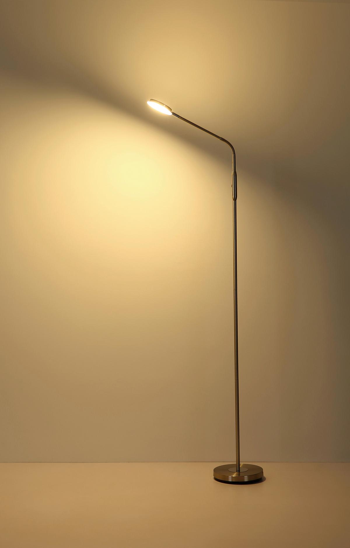 LED-STEHLEUCHTE Flexarm - Klar/Schwarz, Design, Kunststoff/Metall (52/20/173cm) - Globo