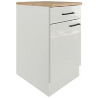 Kuchyňská spodní skříňka LEVI - šedá/černá, Moderní, kov/kompozitní dřevo (50/86/60cm) - FlexWell