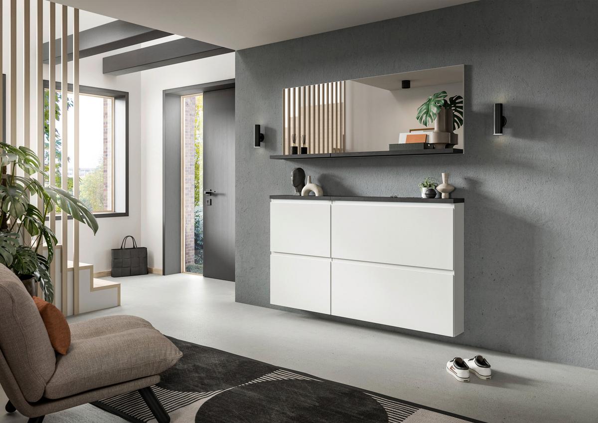 Wandspiegel Shoelove Grau B: 95cm - Grau, MODERN (95/59/18cm)