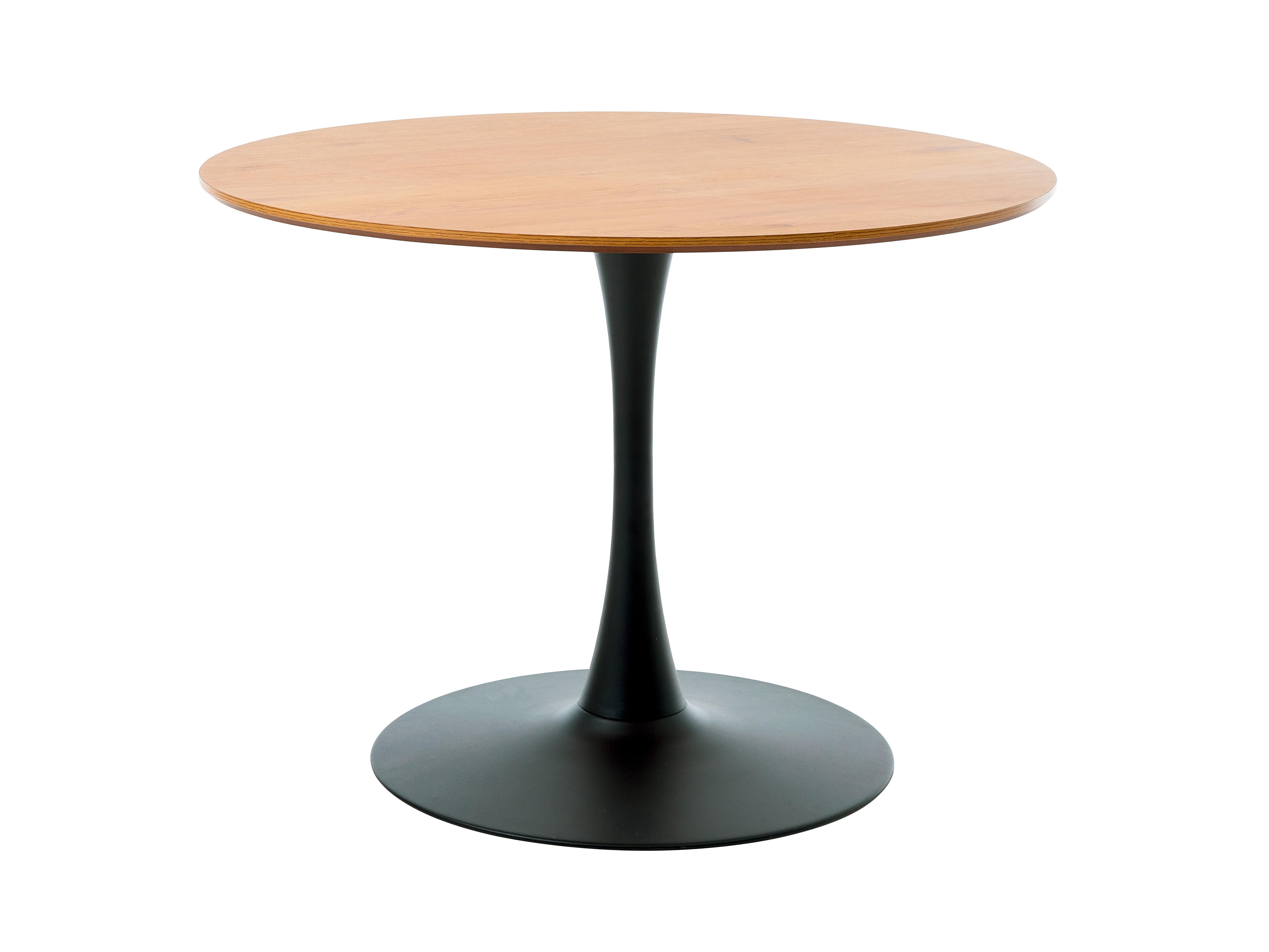 Esstisch Cesura Eichefarben, L: 100 cm - Eichefarben/Schwarz, MODERN, Holzwerkstoff/Metall (100/100/75cm) - Livetastic