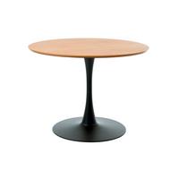 Esstisch Cesura Eichefarben, L: 100 cm - Eichefarben/Schwarz, MODERN, Holzwerkstoff/Metall (100/100/75cm) - Livetastic