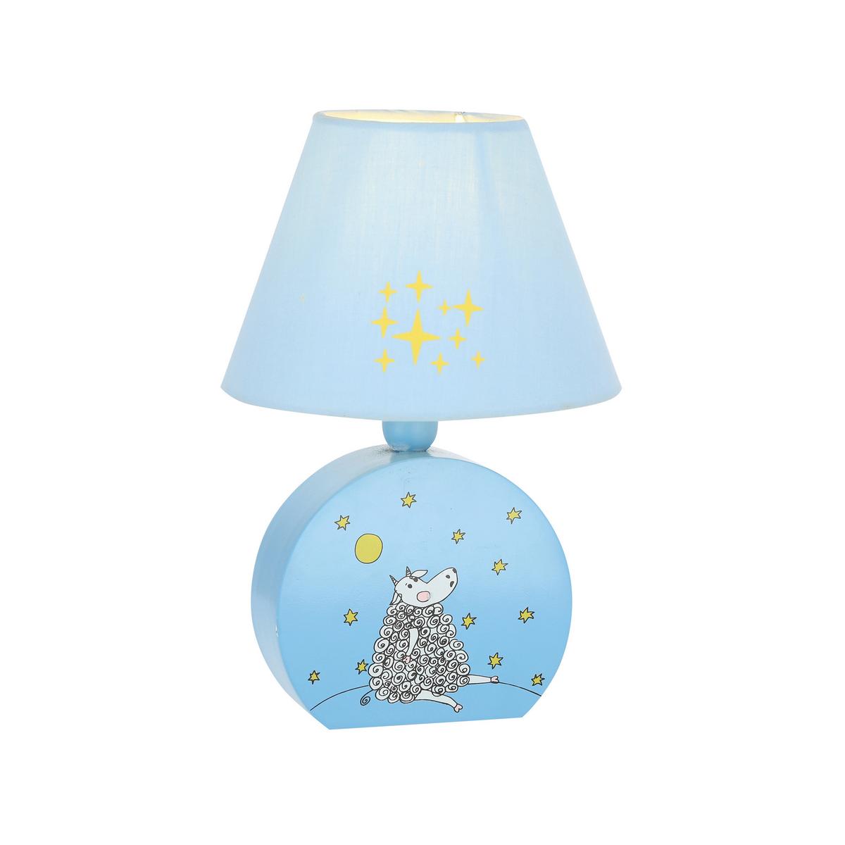 Kindertischleuchte 41-25206 Dolly - Hellblau, Basics, Holzwerkstoff/Textil (17/17/20cm)