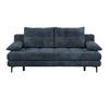 Schlafsofa Perla Dunkelblau B: 203 cm - Schwarz/Dunkelblau, KONVENTIONELL, Textil (203/94/96cm)