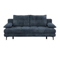 Schlafsofa Perla Dunkelblau B: 203 cm - Schwarz/Dunkelblau, KONVENTIONELL, Textil (203/94/96cm)
