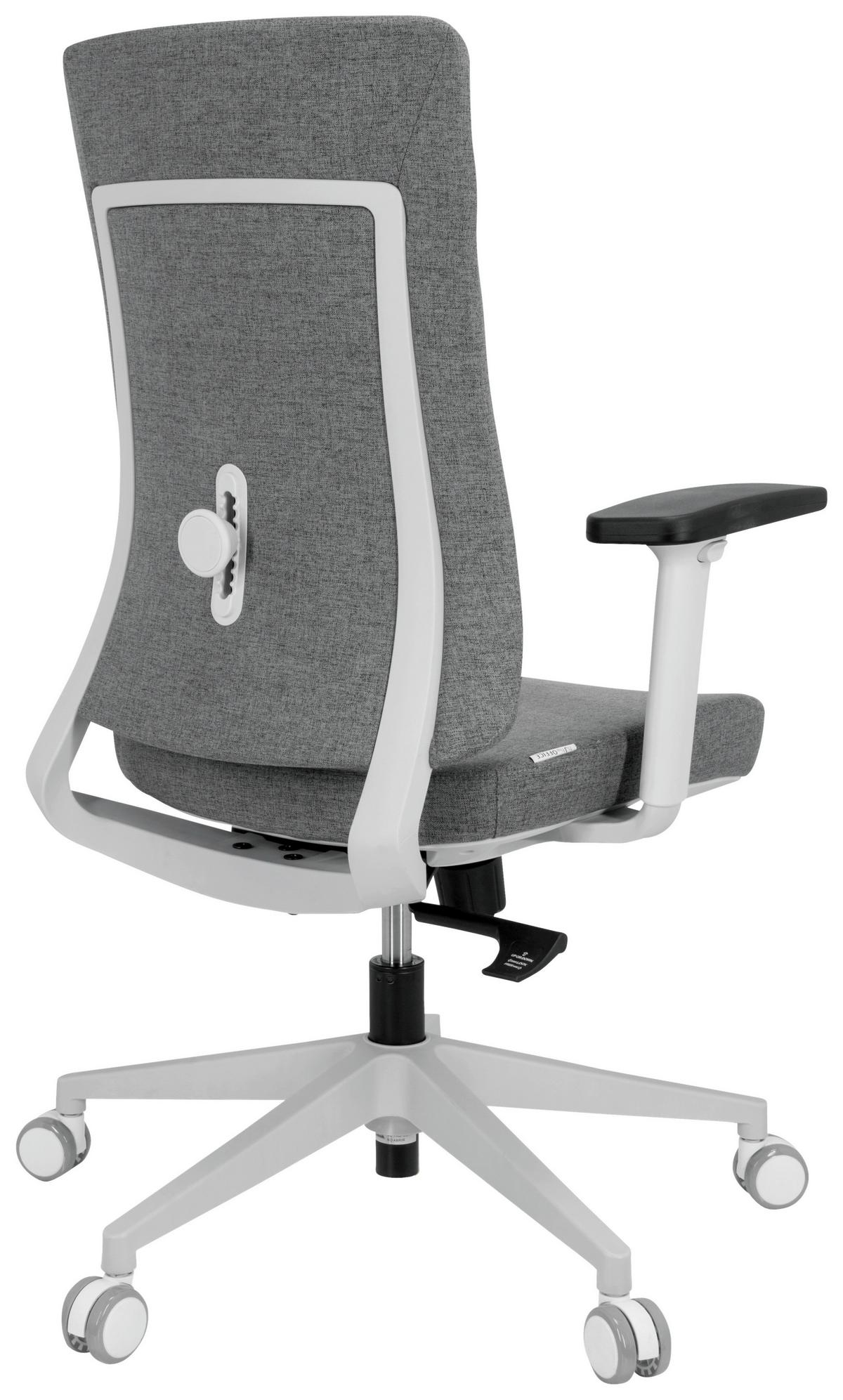 Drehstuhl Comfio Wp Grau Bis 120 Kg - Schwarz/Grau, Basics, Kunststoff/Textil (66/104/58cm) - MID.YOU