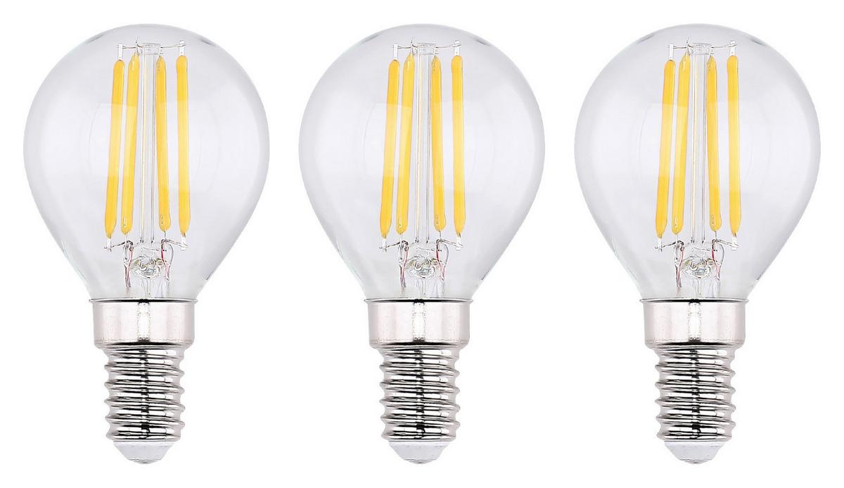 LED žárovka 10589-3 max. 4 Watt - čiré, sklo (4,5/7,8cm) - Mömax