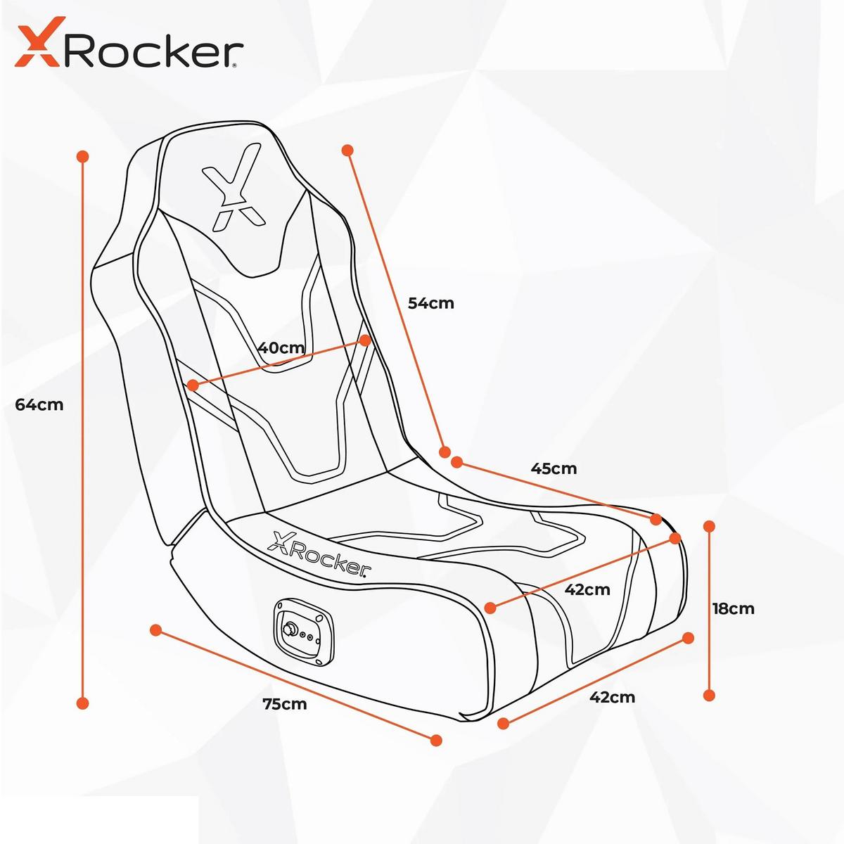 Gamingsessel Shadow 2.0 - Goldfarben/Schwarz, MODERN, Textil (42/64/75cm) - X Rocker