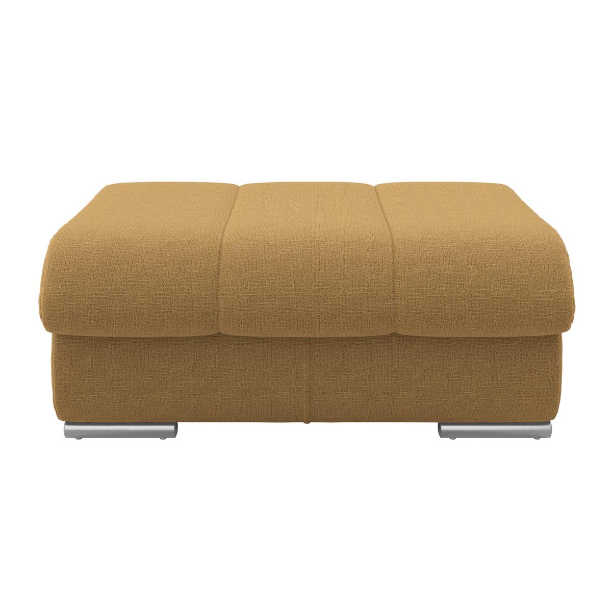 Hocker Multi senfgelb, B: 100cm - Chromfarben/Senfgelb, MODERN, Textil (100/43/80cm) - Luca Bessoni