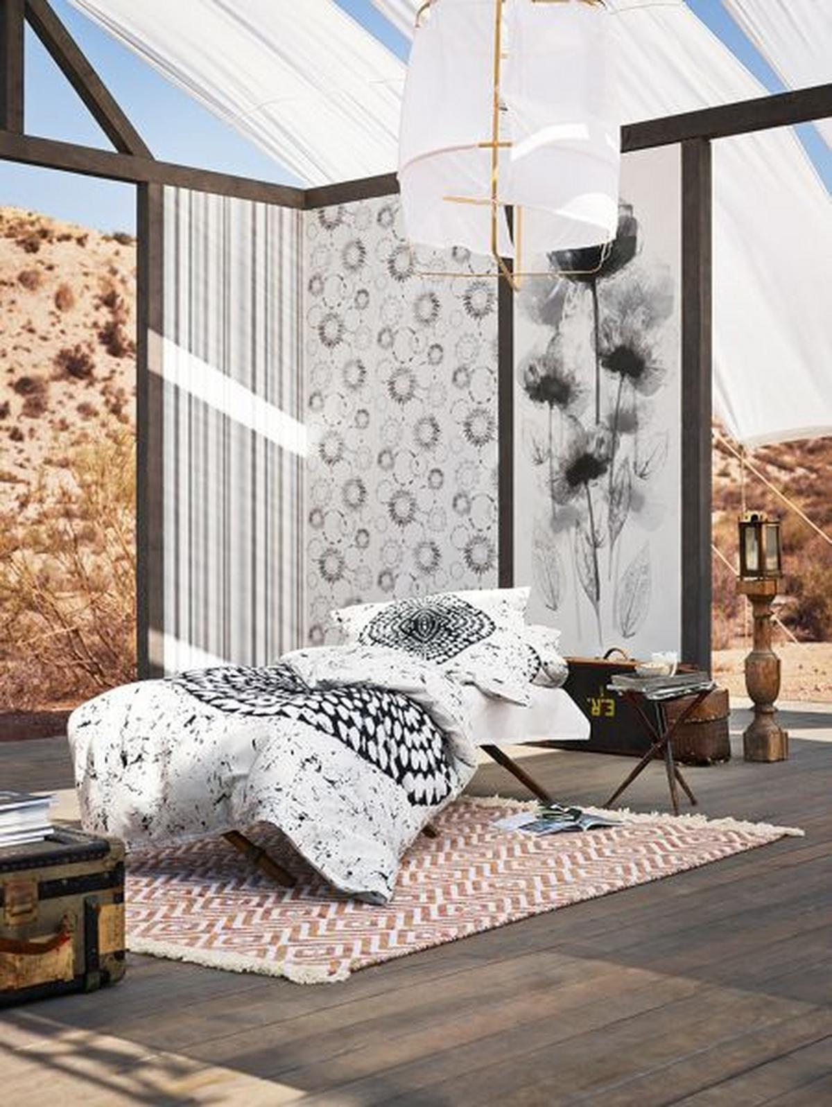 Handwebteppich Orange/ Weiß Wolle Vector 60x110 cm - Orange/Weiß, KONVENTIONELL, Textil (60/110cm) - Esprit