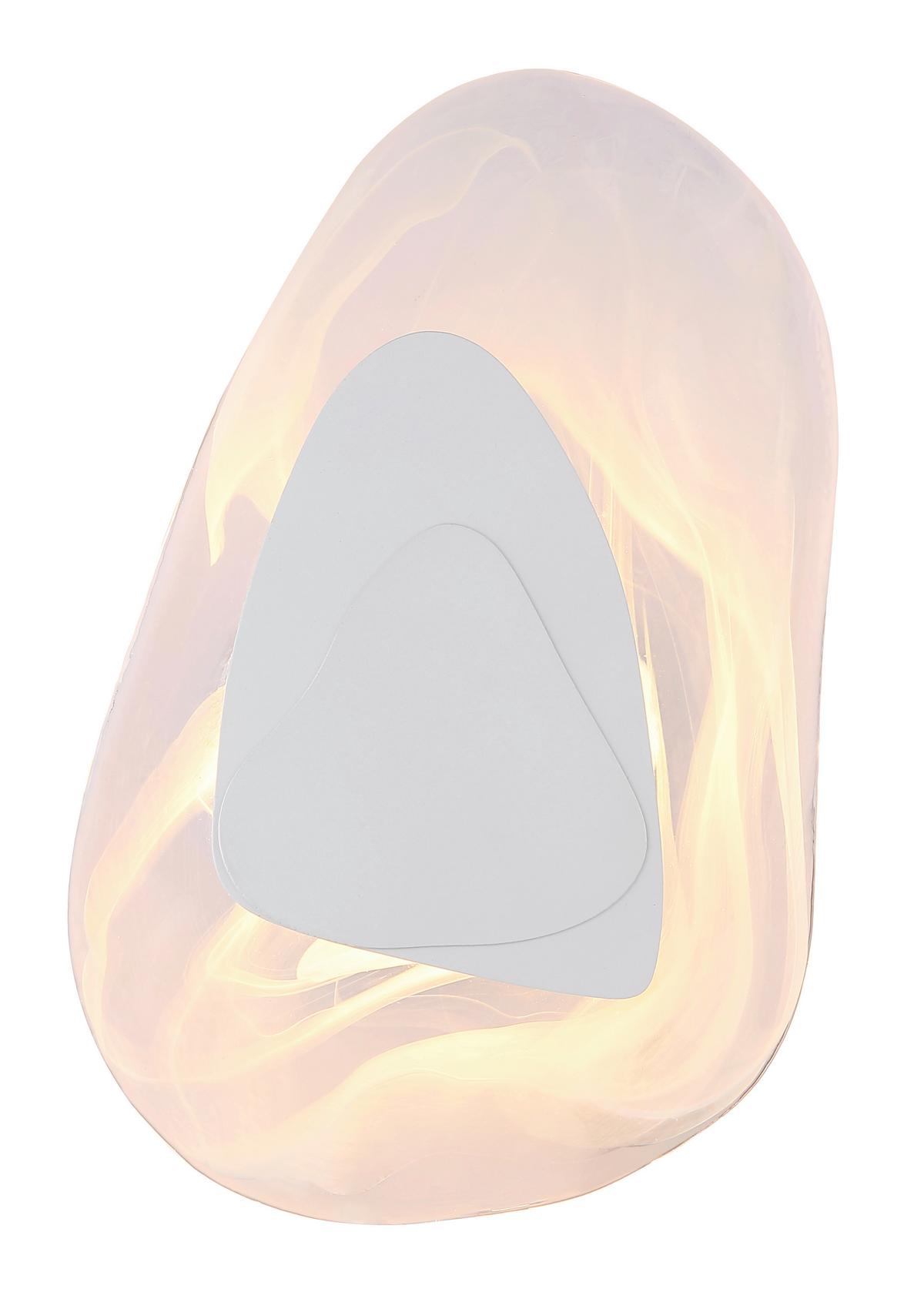 LED-Wandleuchte 78411w Dorsey - Klar/Weiß, Design, Glas/Metall (20,3/31,5cm) - Globo