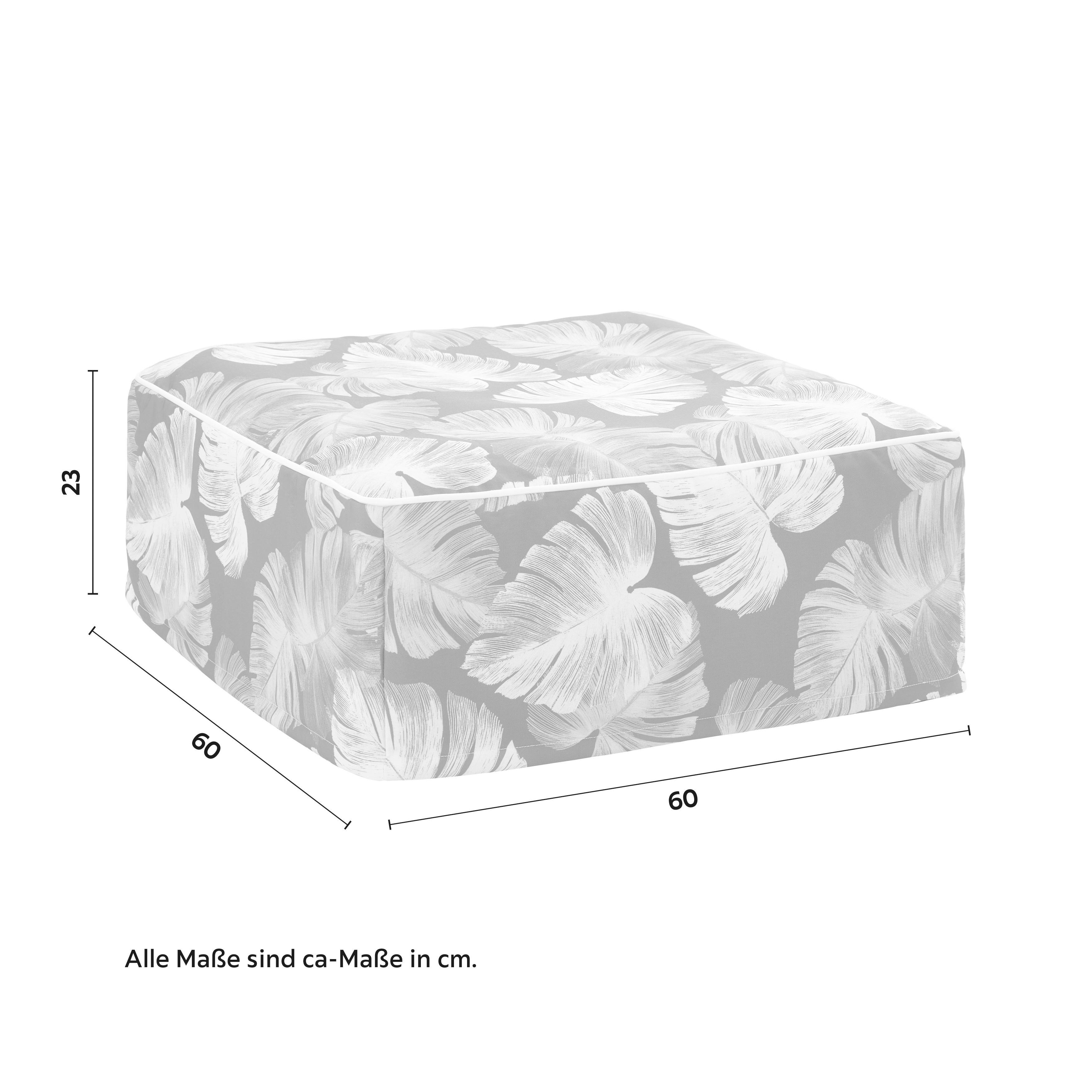 SEDACÍ VENKOVNÍ PODUŠKA CASSY - šedá, Moderní, textil (60/23/60cm) - Bessagi Garden