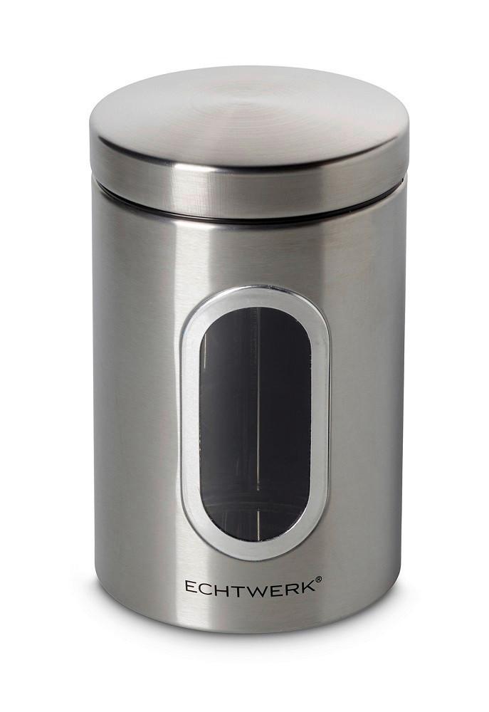 DÓZA NA POTRAVINY ECHTWERK STILVOLLE VORRATSDOSE - strieborná, Modern, kov (12/18/12cm) - Echtwerk