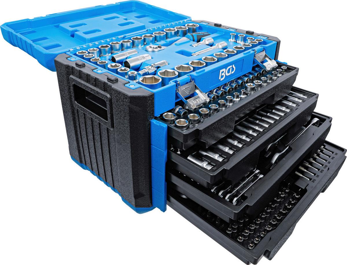 Steckschlüsselsatz Sechskant - Blau/Schwarz, Basics (53,4/32,5/36,6cm)