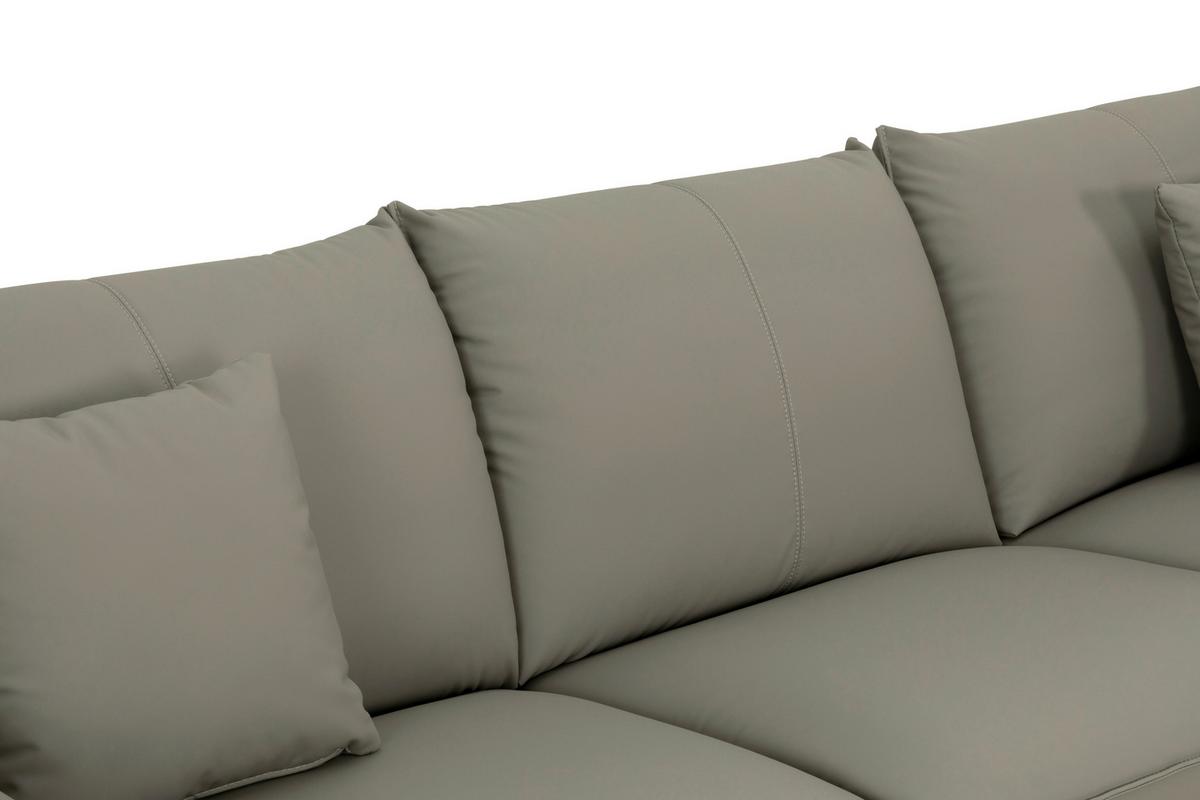 3-Sitzer-Sofa Daniele - Taupe/Schwarz, Design, Textil (289/84/92cm) - MID.YOU