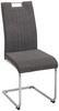 Stolička Katja Sivá - sivá/chrómová, Moderný, kov/textil (42/98/56cm) - Modern Living