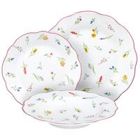 Kombiservice Millefiori Keramik 6 Personen Blumendekor - Multicolor, ROMANTIK / LANDHAUS, Keramik - Tognana