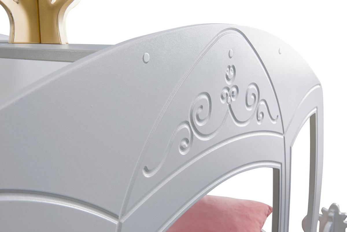 Kinder-/Juniorbett Prinzessin Kutsche Weiß - Weiß, LIFESTYLE, Holz/Holzwerkstoff (90/180cm) - Livetastic