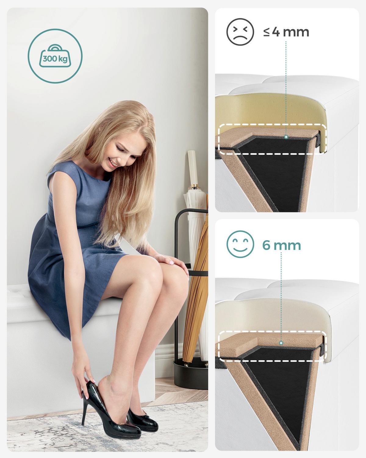 SITZBOX Weiß B: 76cm - Weiß, Basics, Holzwerkstoff/Kunststoff (76/38/38cm)