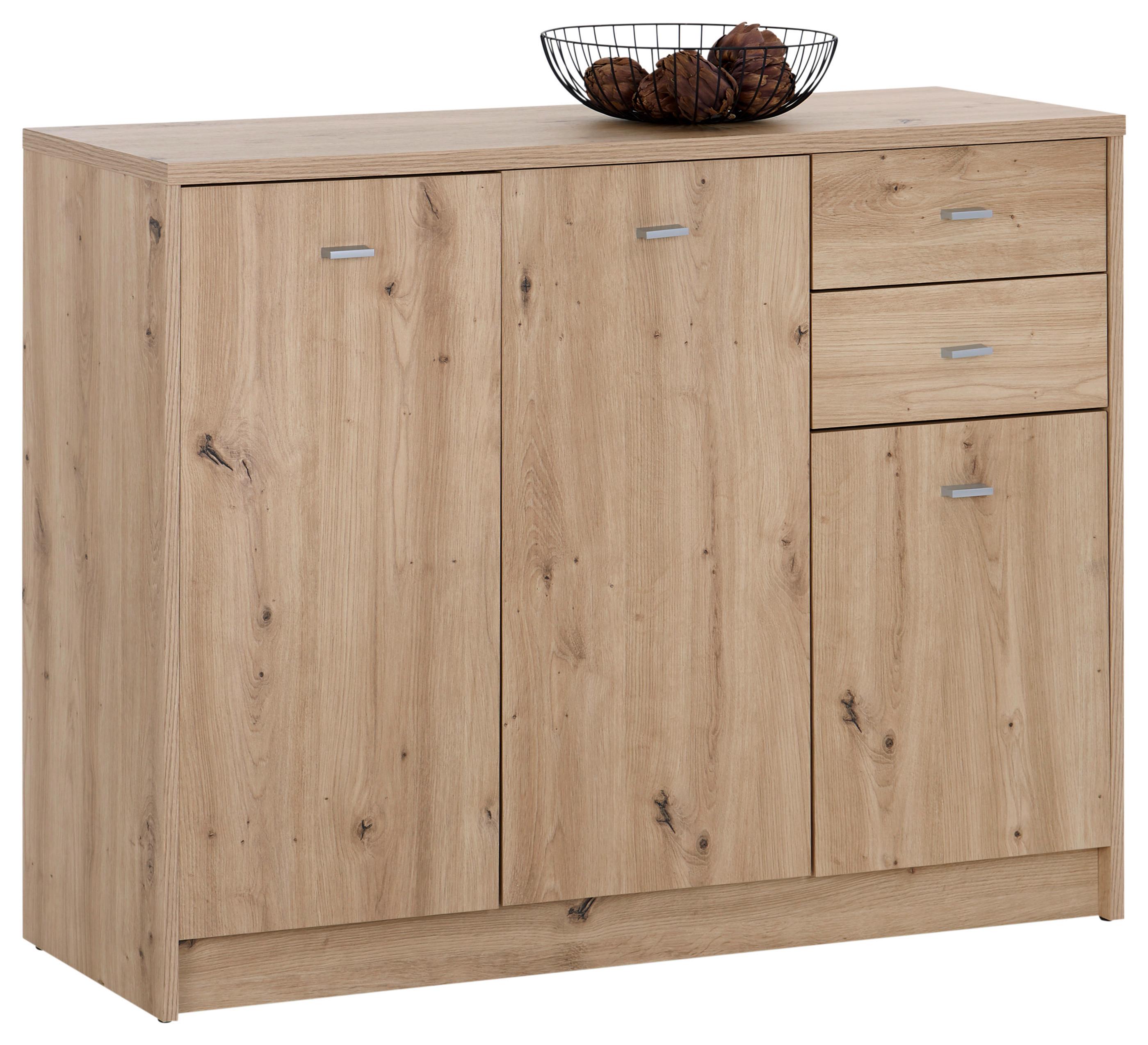 Kommode B: 109,1 cm 4-You New Eiche Artisan Dekor - Eiche Artisan, MODERN, Holzwerkstoff (109,1/85,4/34,6cm)