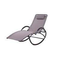 Schaukelliege Siros - Anthrazit/Grau, Basics, Kunststoff/Metall (63/106/177cm) - Gardenson