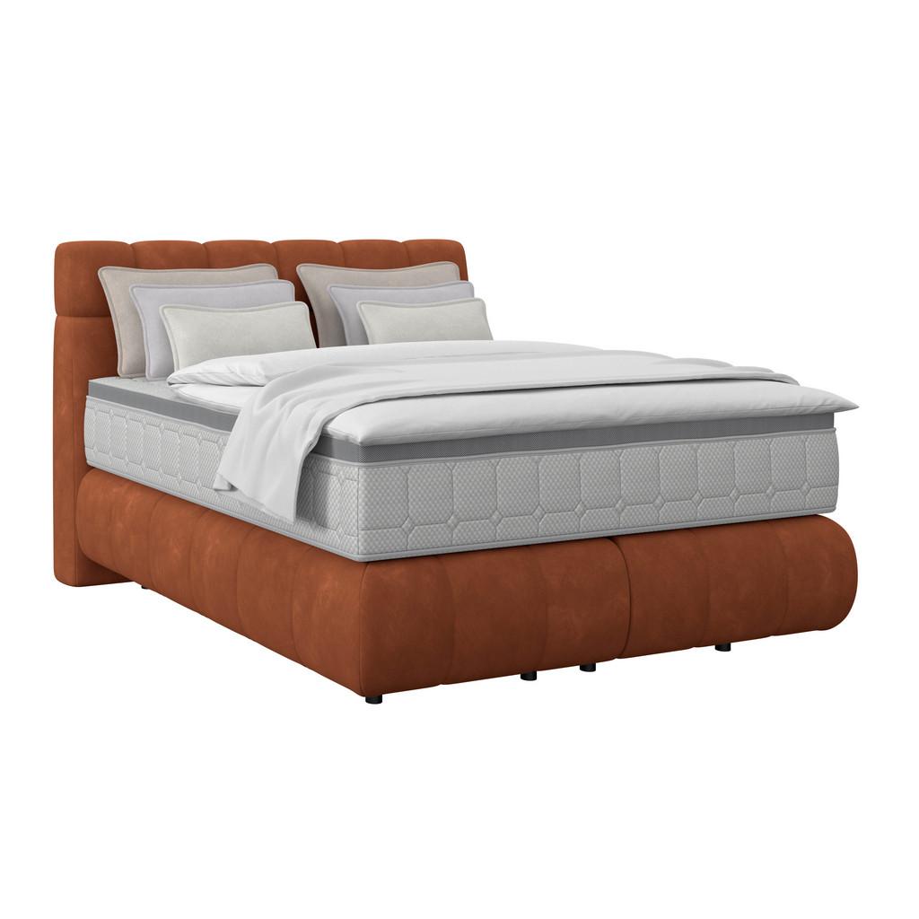 Boxspringbett Nobu Rostbraun, LF: 140x200 cm