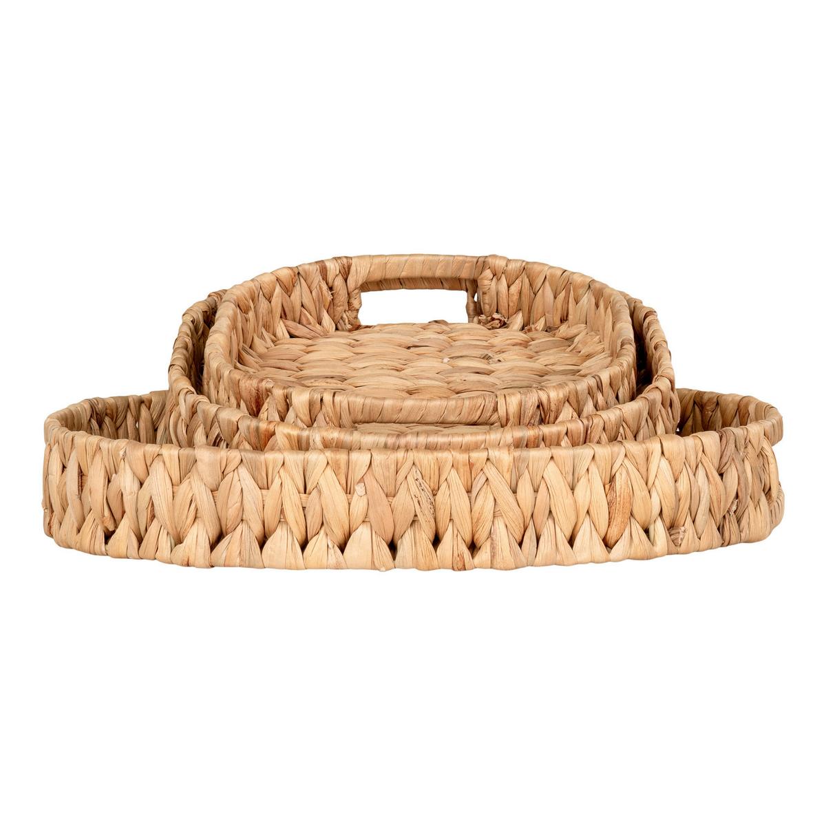 Serviertablett-Set Estoril Hellbraun 3-teilig - Hellbraun, Design, Holz