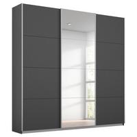 Schwebetürenschrank Mit Spiegel 203cm Miami, Grau - Grau, MODERN, Holzwerkstoff (203/229/62cm) - Luca Bessoni